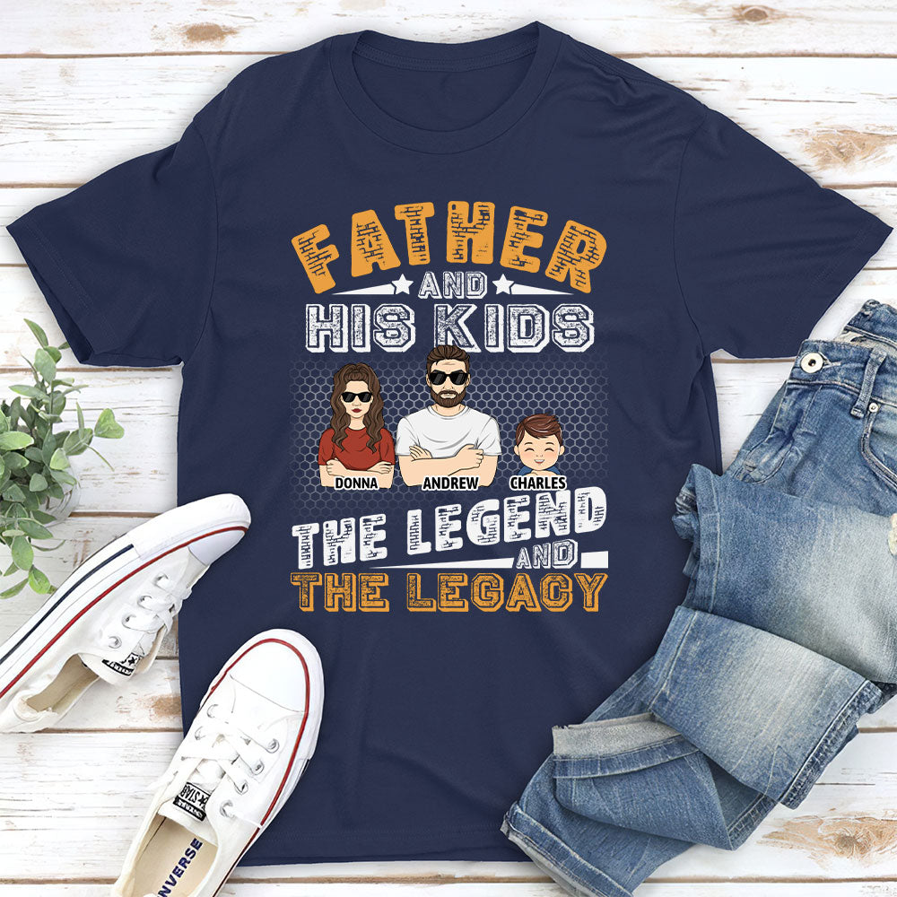 Custom Christmas & Birthday Keepsake Gift • Father And Kids - Personalized Shirt