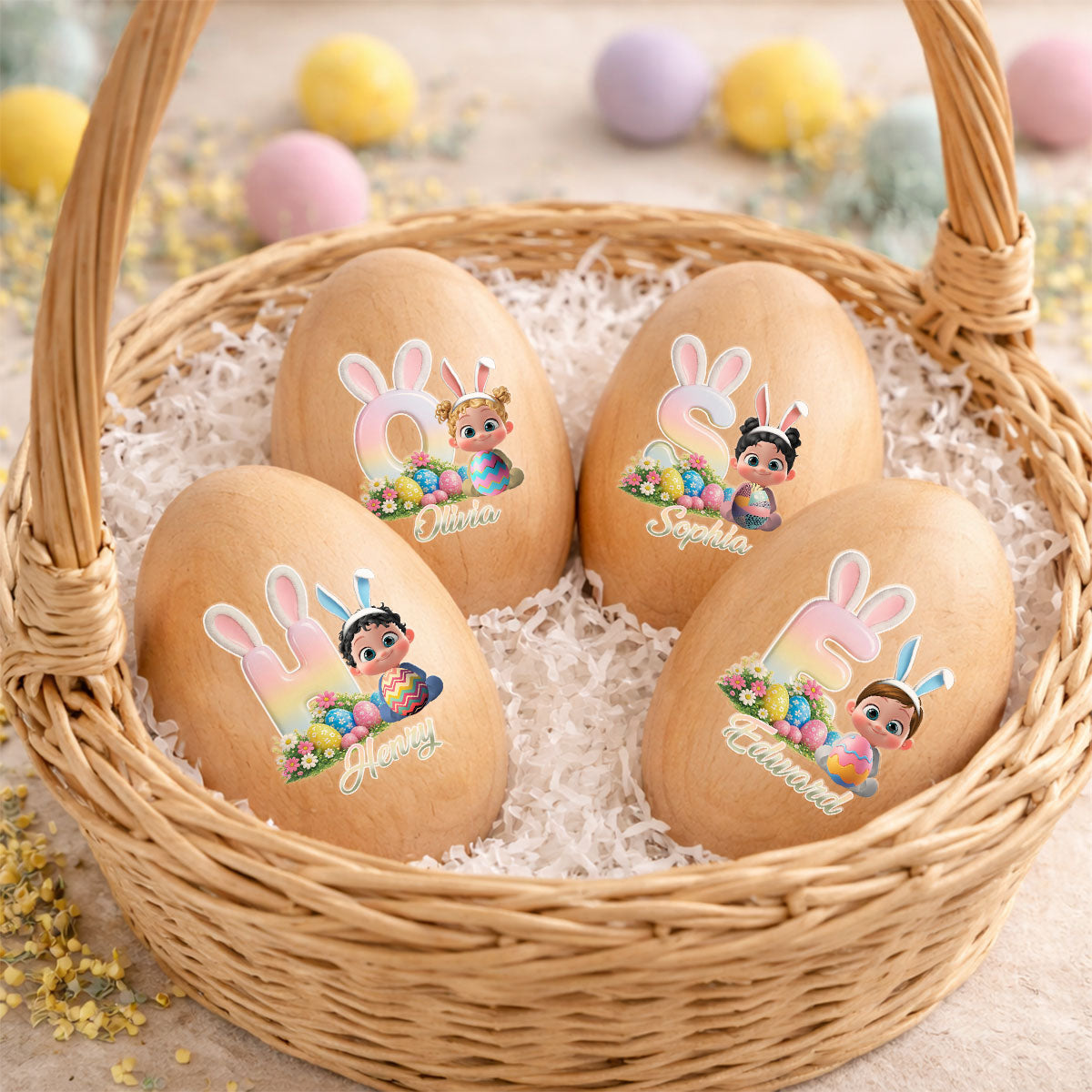 Easter Bunny - Personalized Wooden Egg Shaker