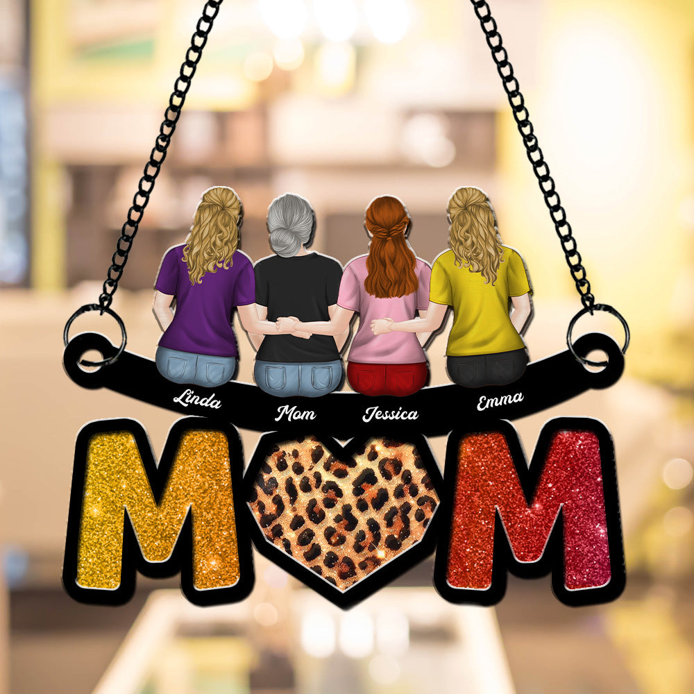 Custom Hanging Decor for Mom Daughter, Mother's Day Gifts • We Love You Mommy - Personalized Suncatcher
