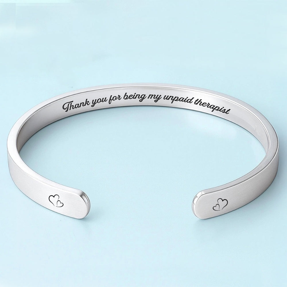 My Unpaid Therapist - Personalized Bracelet Cuff