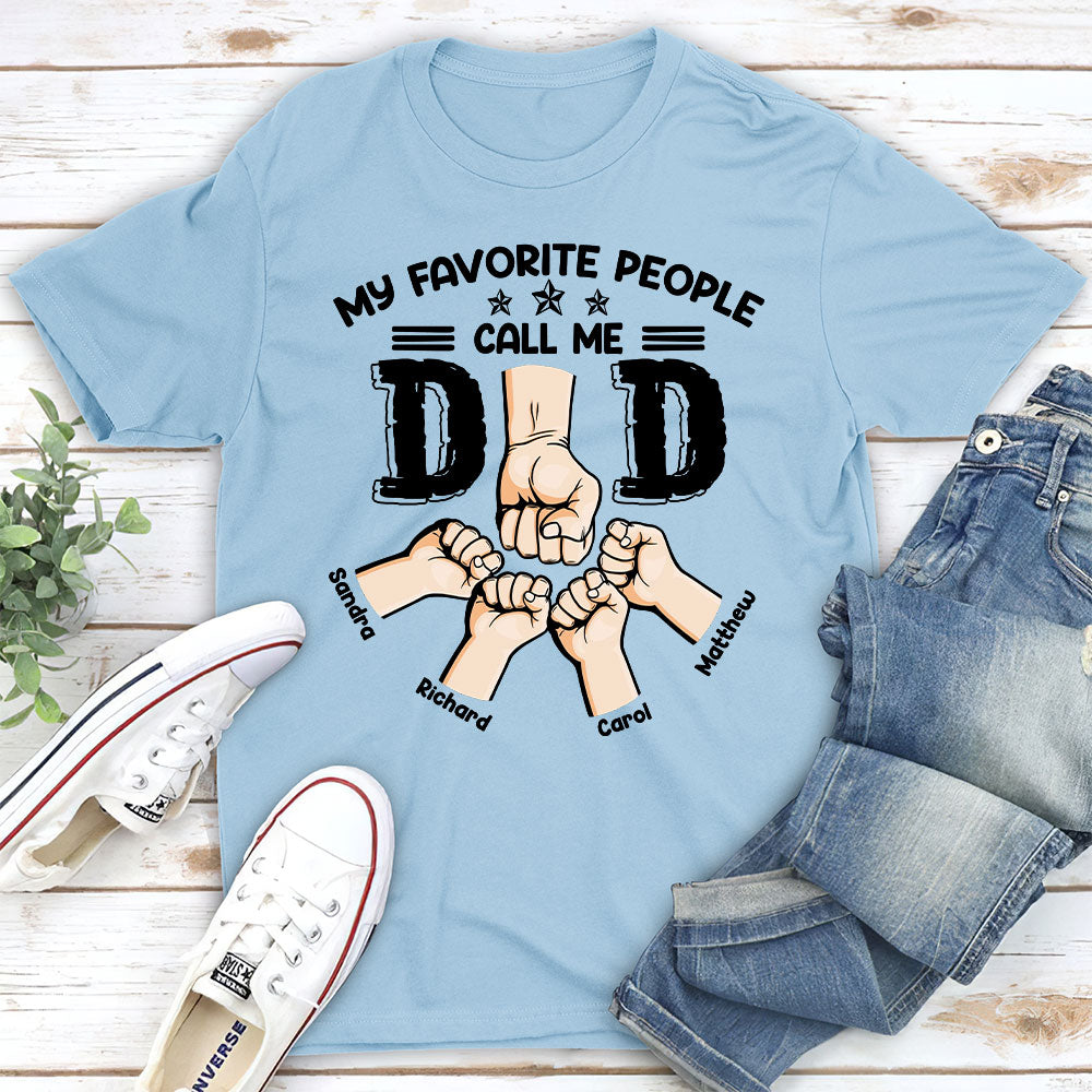 Custom Christmas & Birthday Keepsake Gift • People Call Me Dad - Personalized Shirt
