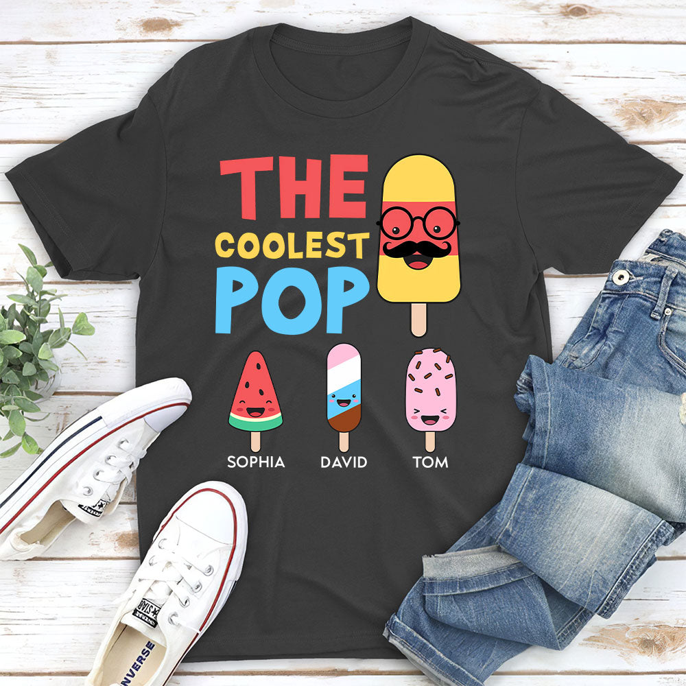 Custom Christmas & Birthday Gift for Grandpa • The Coolest Pop - Personalized Shirt