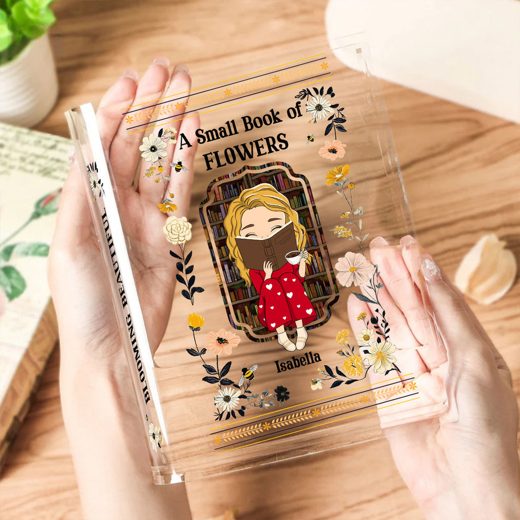 A Small Book Of Flowers - Personalized Acrylic Book Vase