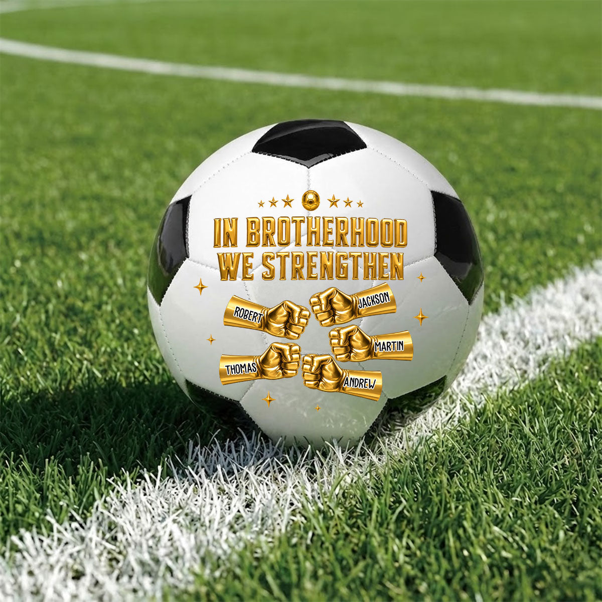Brothers Strengthen - Personalized Soccer Ball