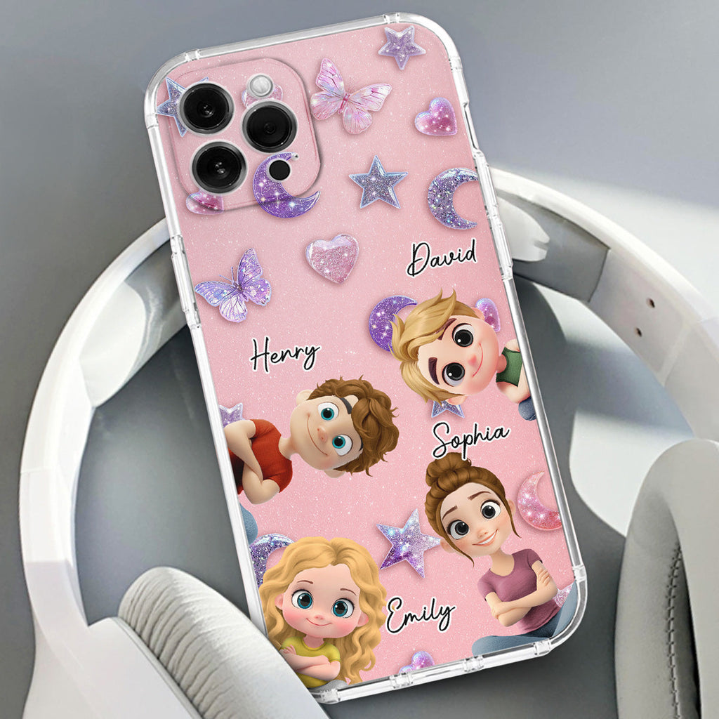 Grandma Glitter Galaxy Vibes - Personalized 3D Effect Phone Case