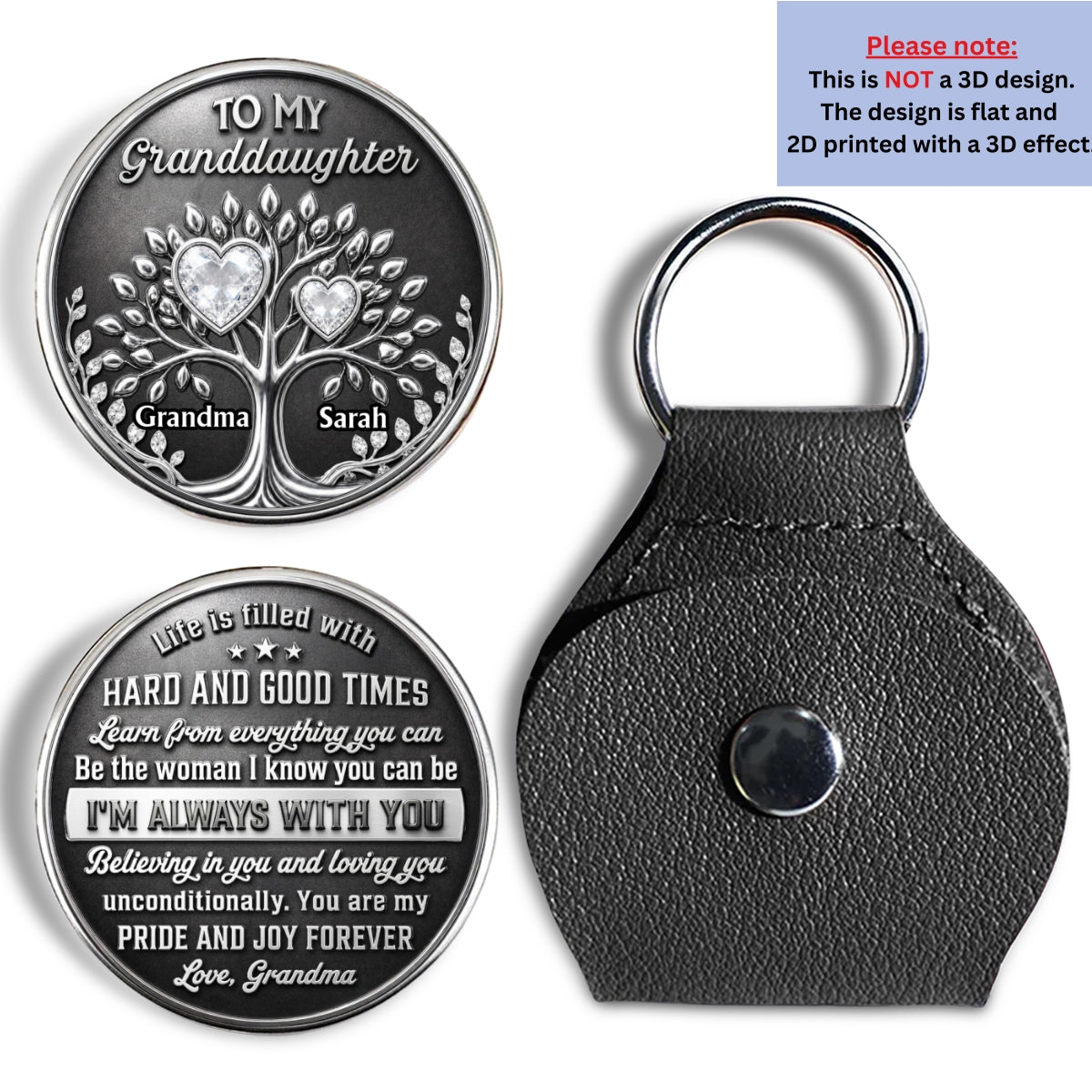 Custom Coin Keychain for Son, Father's Day Birthday Gifts • Loving You - Personalized Pocket Hug