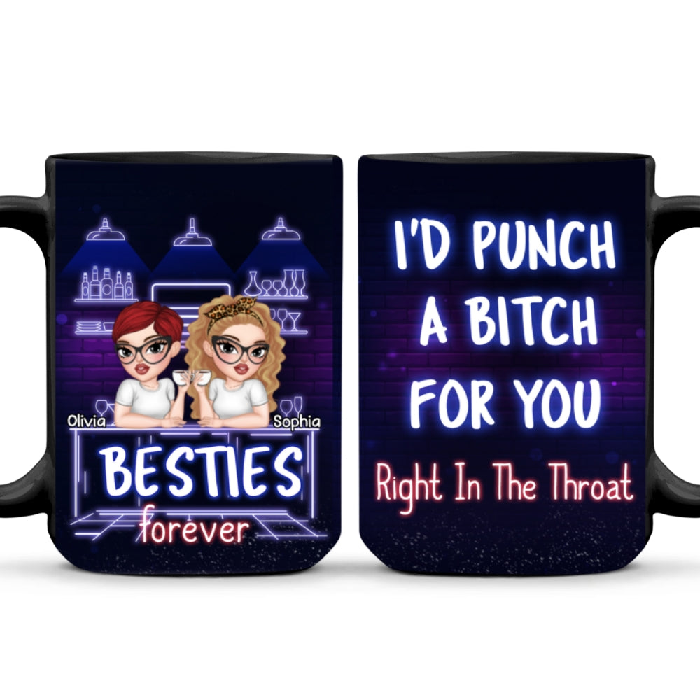 Custom Best Friend, Christmas & Birthday Friendship Keepsake Gift • You And Me Bestie Forever - Personalized Coffee Mug