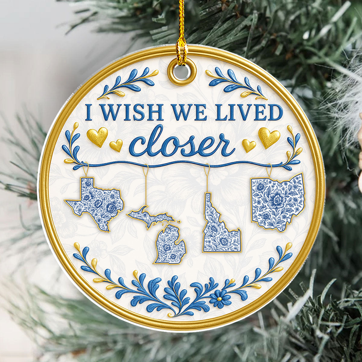 Custom Friendship Christmas Ornament, Best Friend Gift •  Congrats On Being My Besties - Personalized Acrylic Ornament