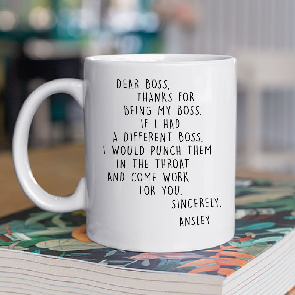Custom Coworker, Christmas & Birthday Team Appreciation Gift • If I Had A Different Boss - Personalized Coffee Mug