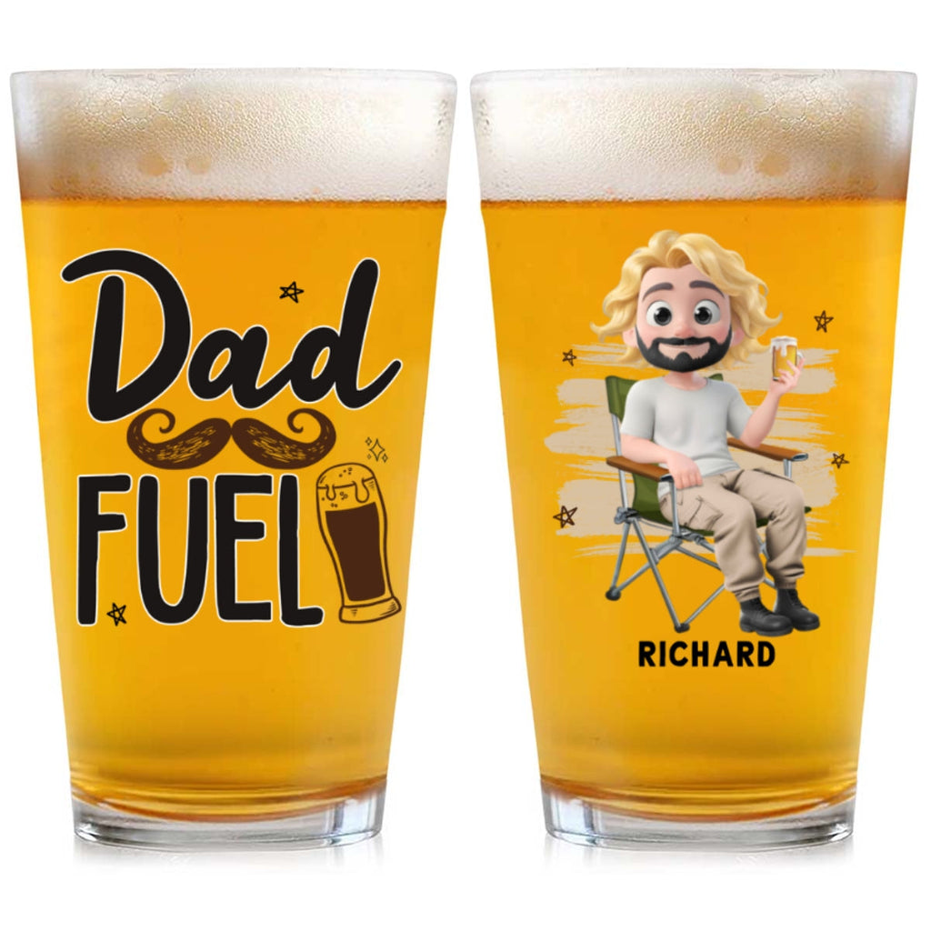 Dad Fuel - Personalized Beer Glass