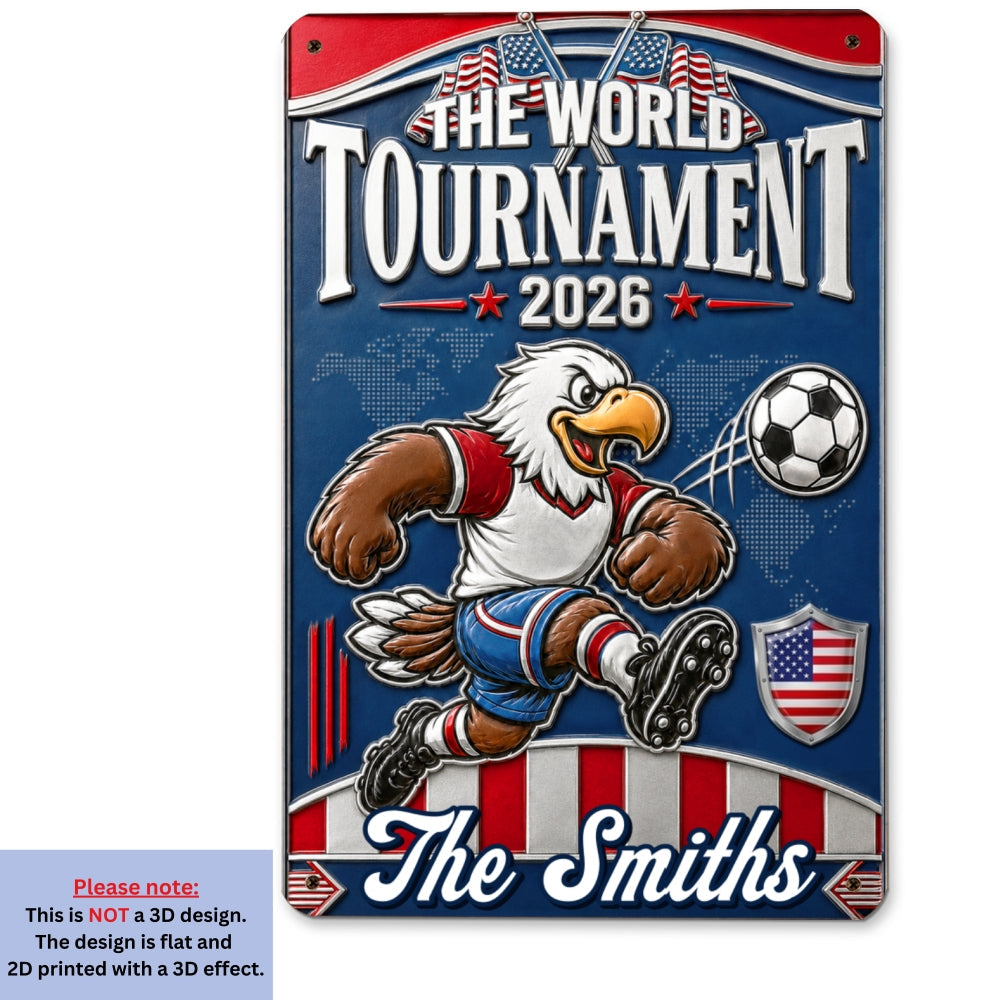 Custom 3D Home & Wall Decor, Birthday & Christmas Gift • Hosted By America Final - Personalized 3D Inflated Effect Metal Sign
