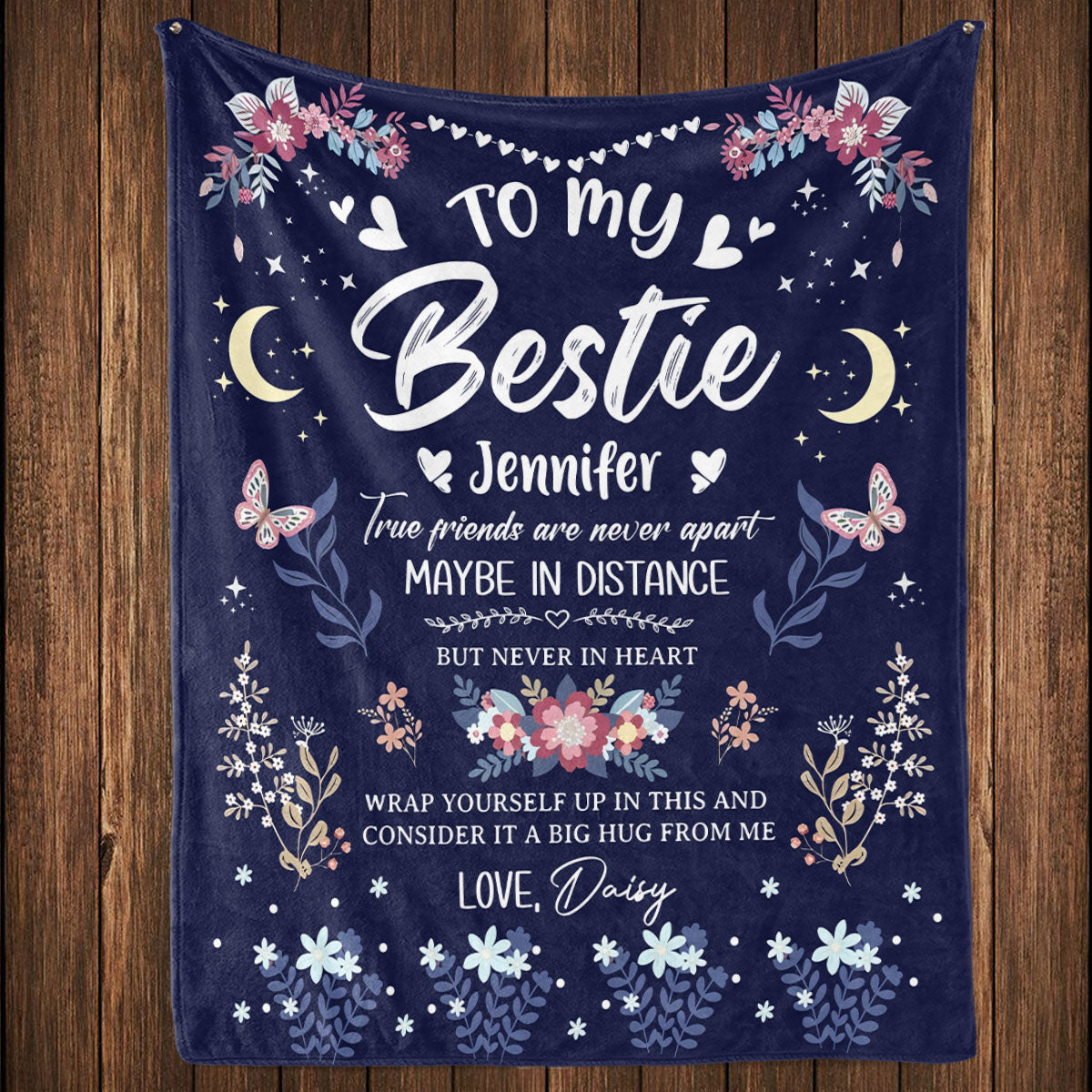 Thinking Of You Far Away - Personalized Fleece Blanket