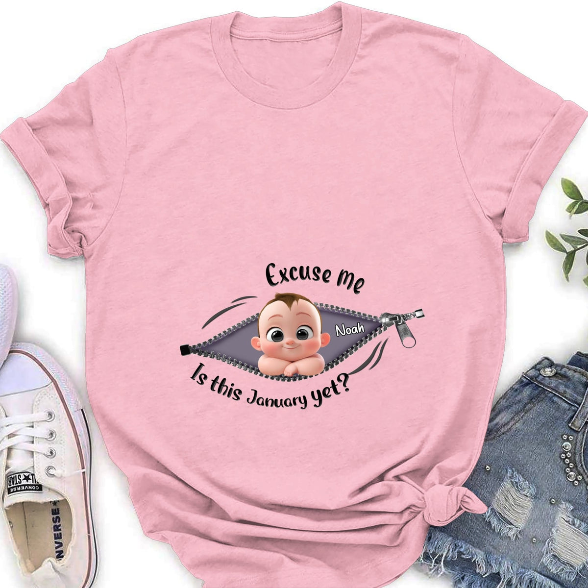Custom Mother's Day Gift for Daughter • Expecting Parents Excuse Me Is It Yet - Personalized Shirt