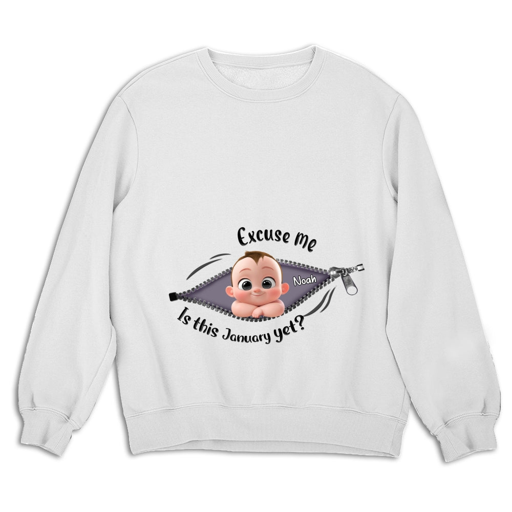 Custom Mother's Day Gift for Daughter • Expecting Parents Excuse Me Is It Yet - Personalized Shirt