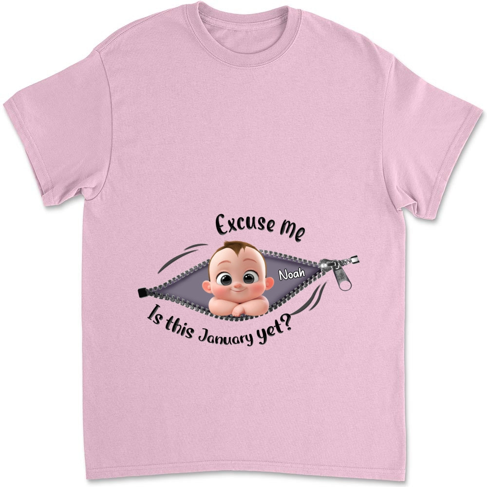 Custom Mother's Day Gift for Daughter • Expecting Parents Excuse Me Is It Yet - Personalized Shirt