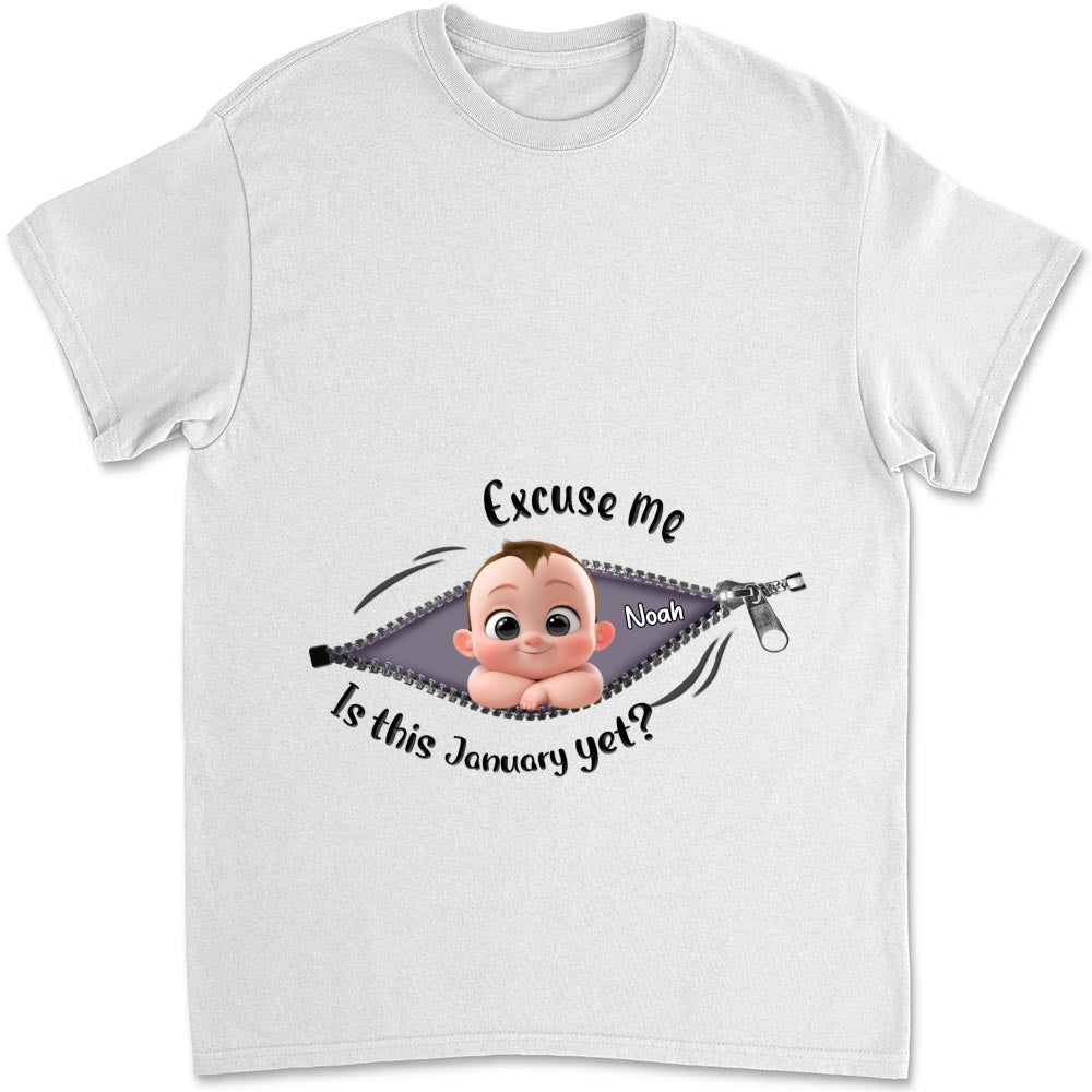 Custom Mother's Day Gift for Daughter • Expecting Parents Excuse Me Is It Yet - Personalized Shirt