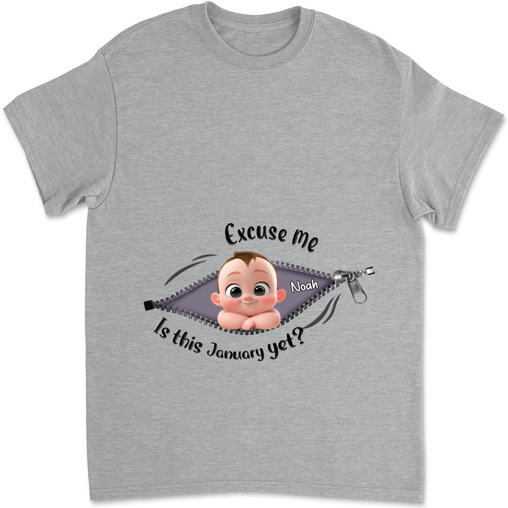 Custom Mother's Day Gift for Daughter • Expecting Parents Excuse Me Is It Yet - Personalized Shirt