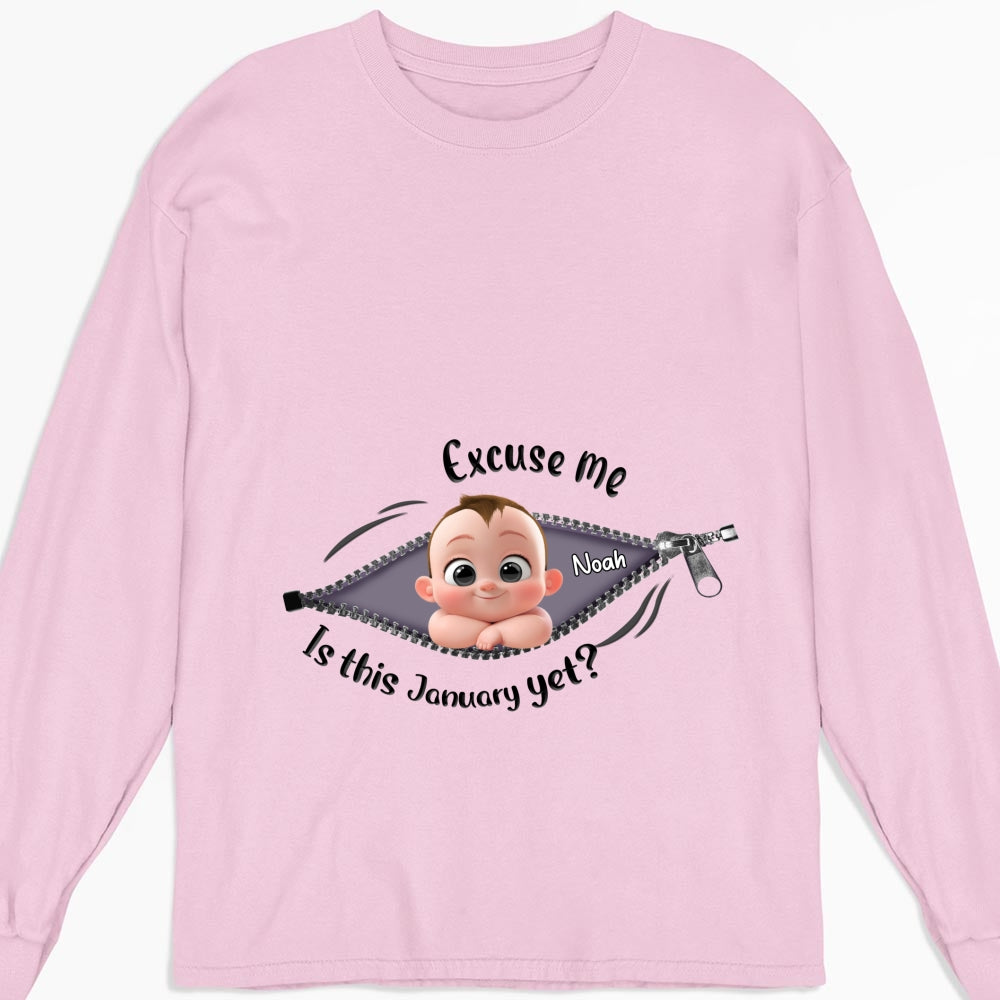 Custom Mother's Day Gift for Daughter • Expecting Parents Excuse Me Is It Yet - Personalized Shirt