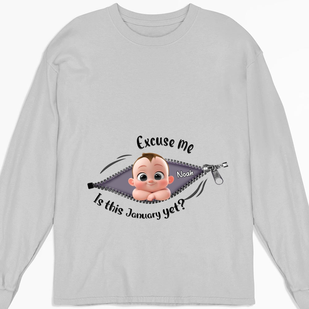 Custom Mother's Day Gift for Daughter • Expecting Parents Excuse Me Is It Yet - Personalized Shirt