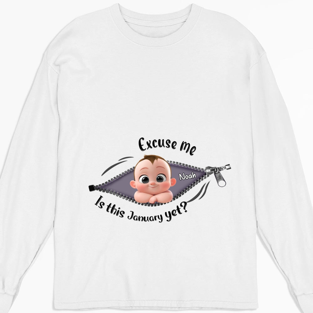 Custom Mother's Day Gift for Daughter • Expecting Parents Excuse Me Is It Yet - Personalized Shirt