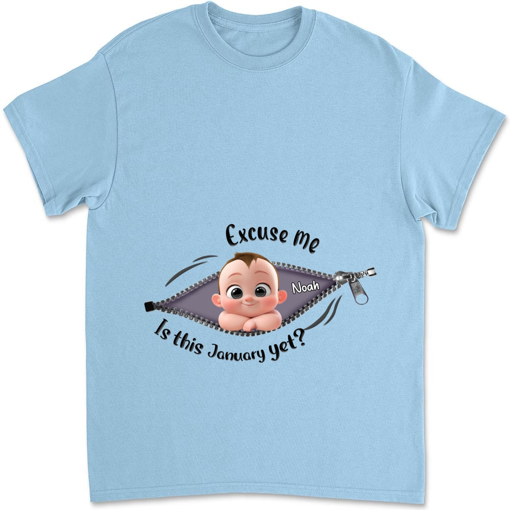 Custom Mother's Day Gift for Daughter • Expecting Parents Excuse Me Is It Yet - Personalized Shirt