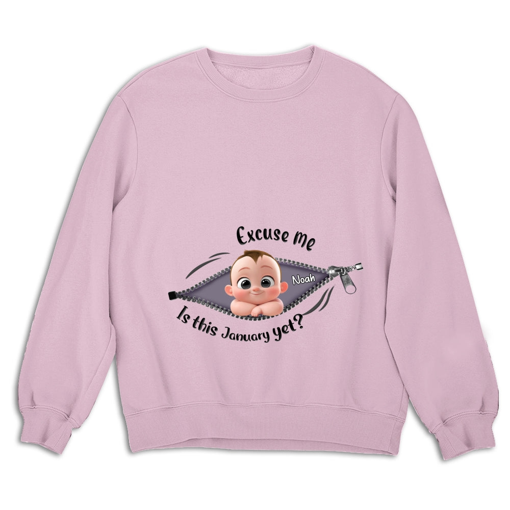Custom Mother's Day Gift for Daughter • Expecting Parents Excuse Me Is It Yet - Personalized Shirt