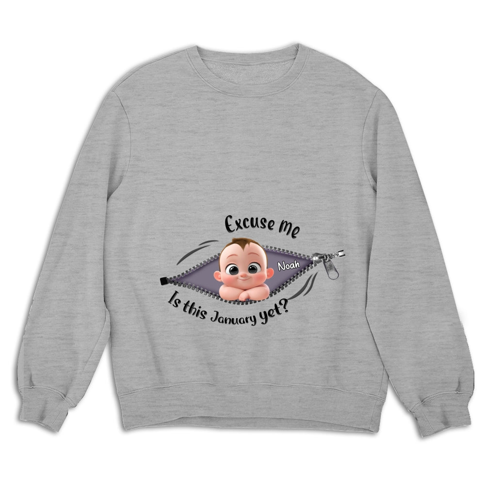 Custom Mother's Day Gift for Daughter • Expecting Parents Excuse Me Is It Yet - Personalized Shirt