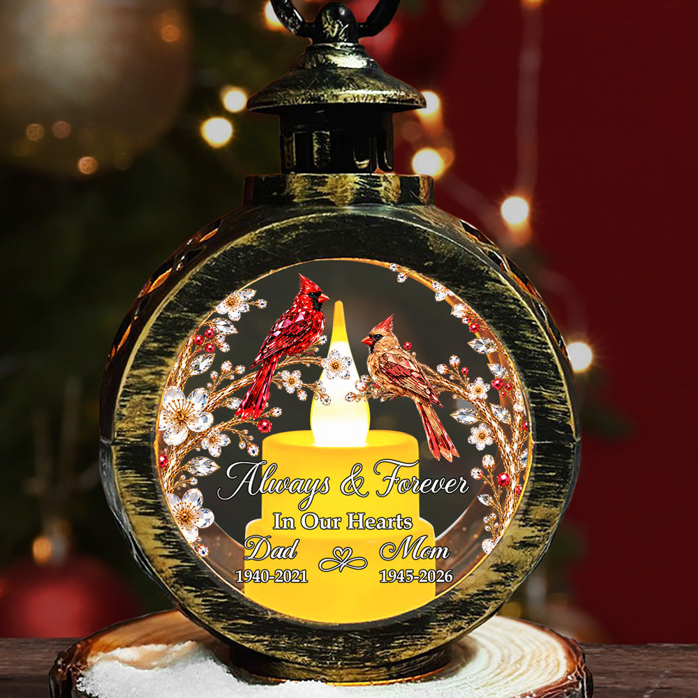 Custom Christmas Gifts for Loved Ones, Family Keepsake • Held In Memory - Personalized Christmas Lantern