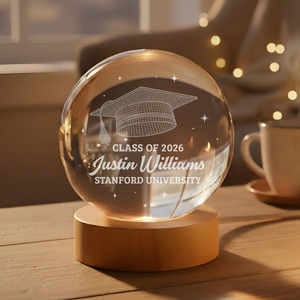Class Of Graduation - Personalized Crystal Globe Lamp