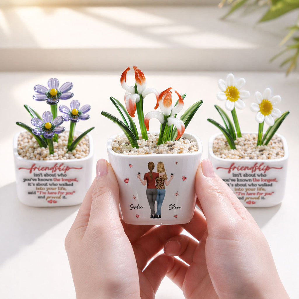 True Friendship - Personalized Glass Birth Month Flower