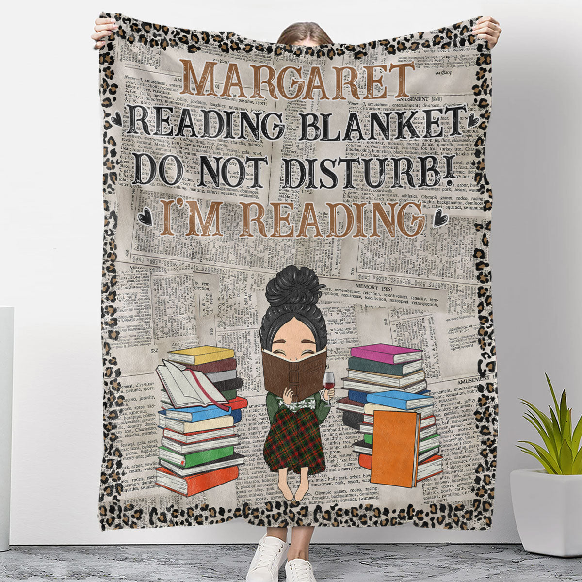 Reading Blanket - Personalized Fleece Blanket