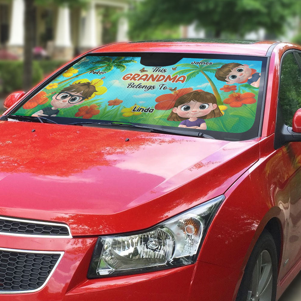 Grandkids Summertime - Personalized Car Sunshade