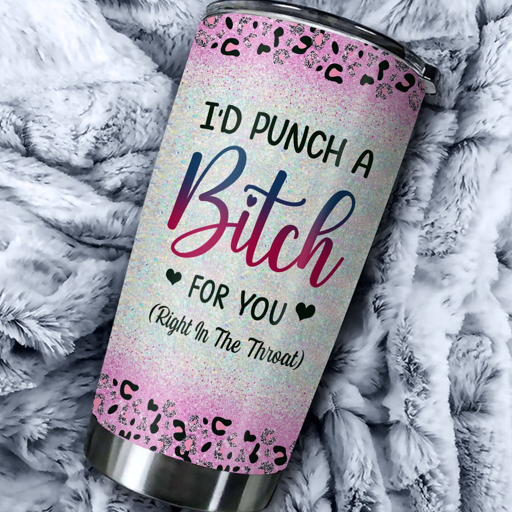 Custom Christmas Birthday Gifts For Best Friend • Punch A Bitch - Personalized Tumbler