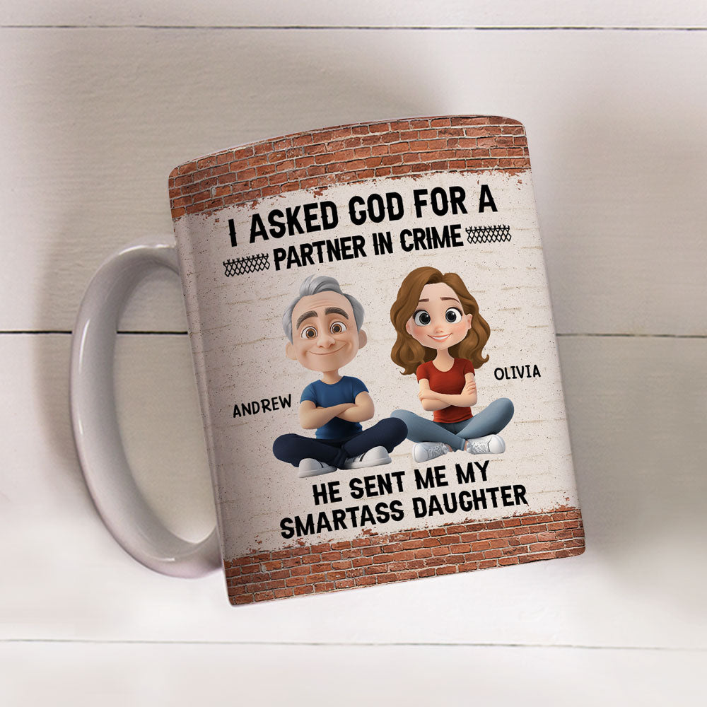 Custom Christmas & Birthday Gift for Daughter • God Sent You To Me - Personalized Coffee Mug