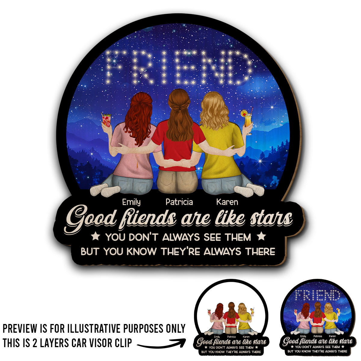 They Are Always There - Personalized Car Visor Clip