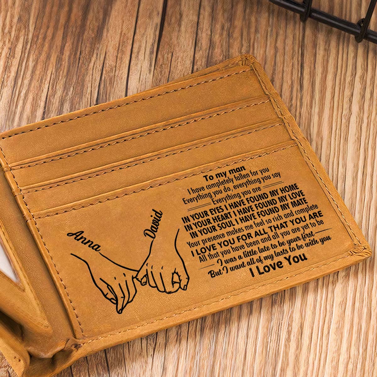 My Man - Personalized Men Leather Wallet