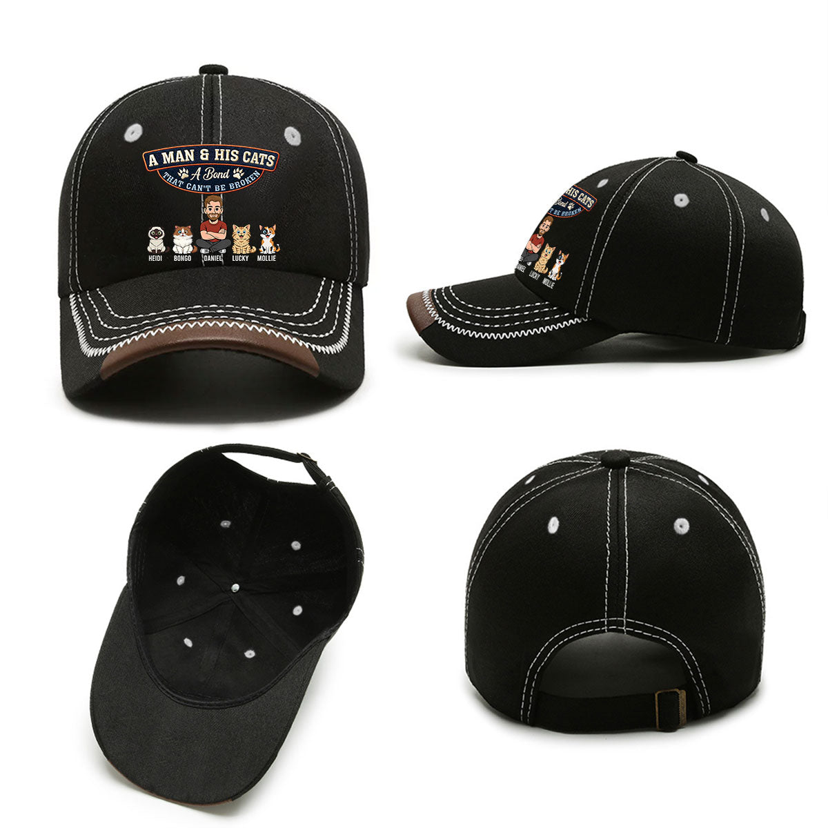 Forever My Cat - Personalized Vintage Soft Baseball Cap