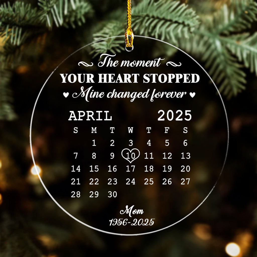 Custom Memorial Christmas Ornament, Sympathy Keepsake •  The Moment - Personalized Acrylic Ornament