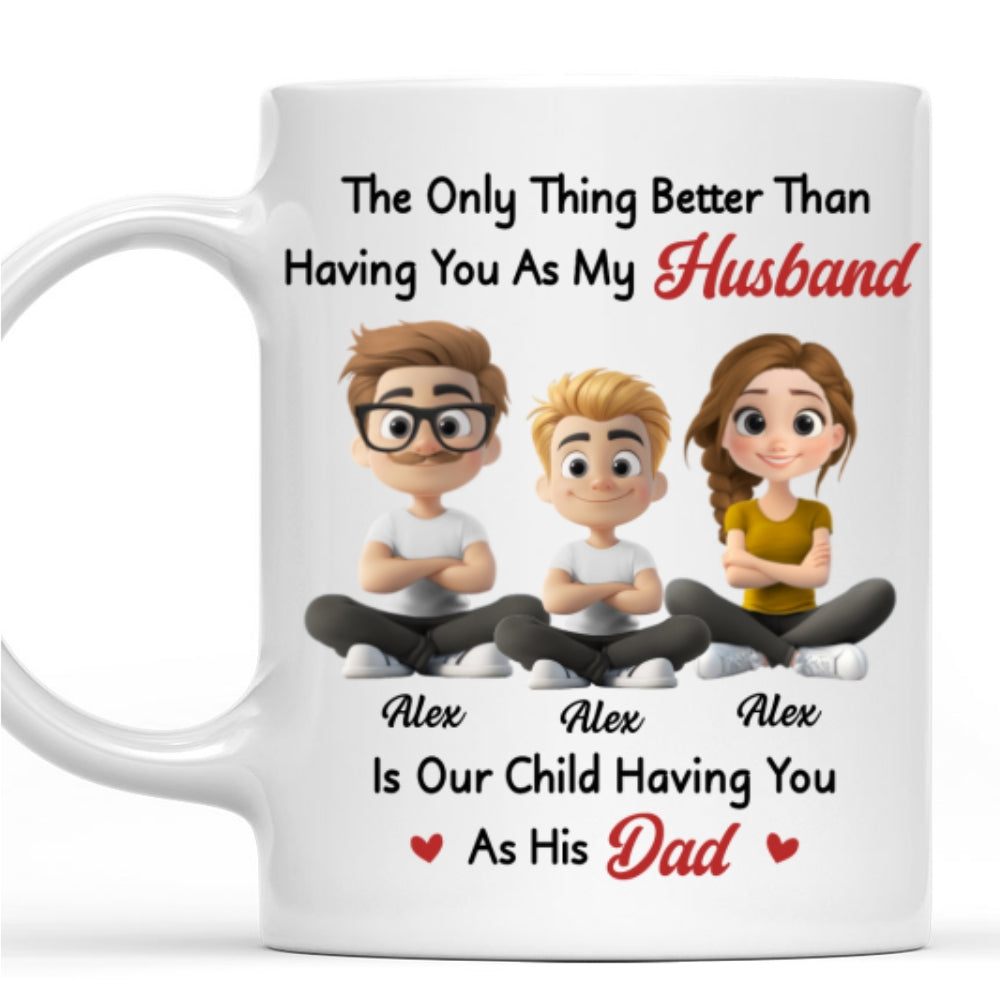 Custom Anniversary Keepsake Gifts For Couple • Having You As My Husband 2 - Personalized Coffee Mug