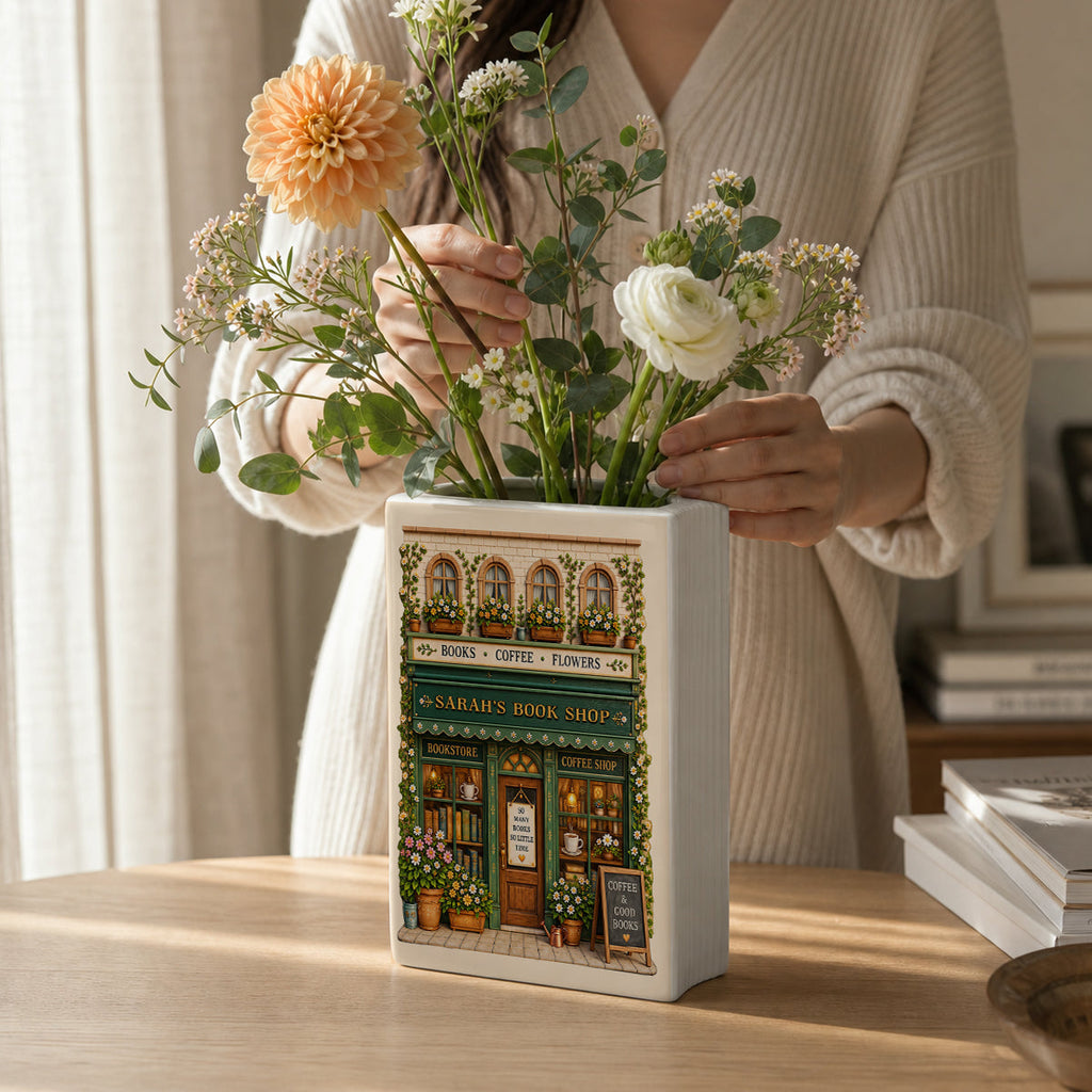 Every Book Lover Needs This - Personalized Ceramic Book Vase