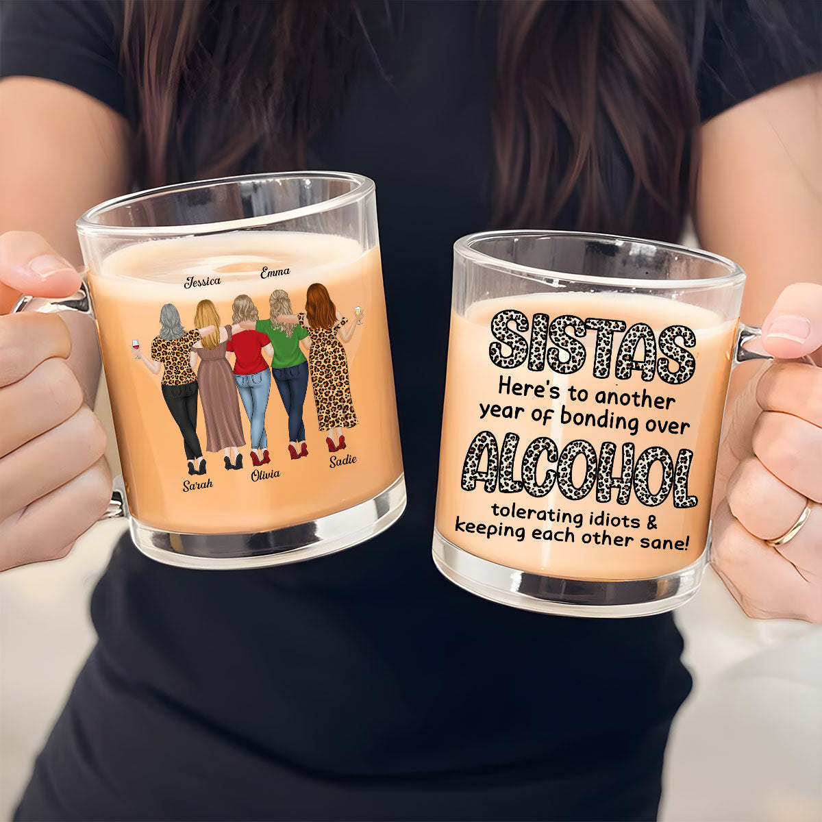 Custom Best Friend, Christmas & Birthday Friendship Keepsake Gift • Alcohol Tolerating - Personalized Glass Mug