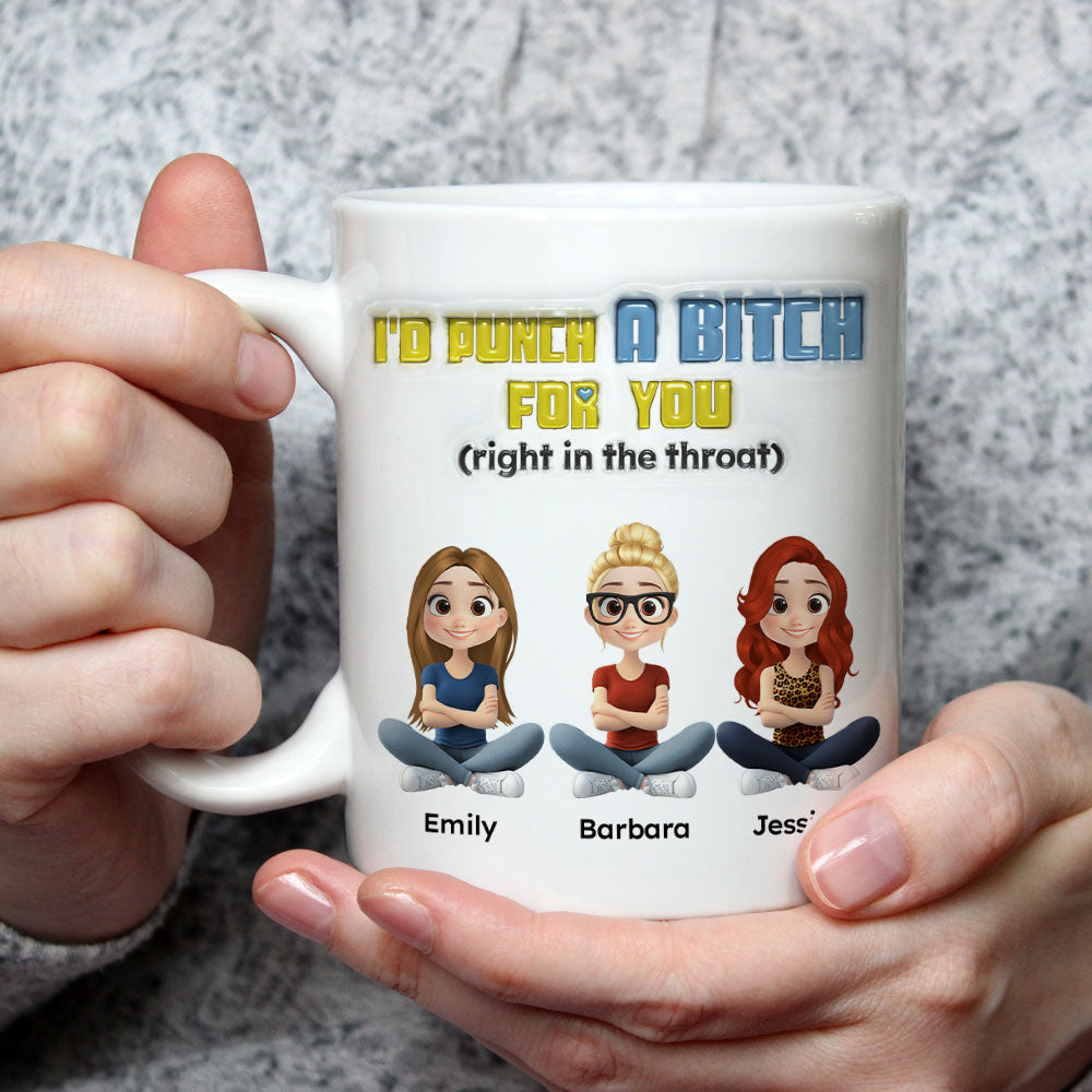 Custom Best Friend, Christmas & Birthday Friendship Keepsake Gift • You And Me Has Unbreakable Bond - Personalized 3D Inflated Effect Mug