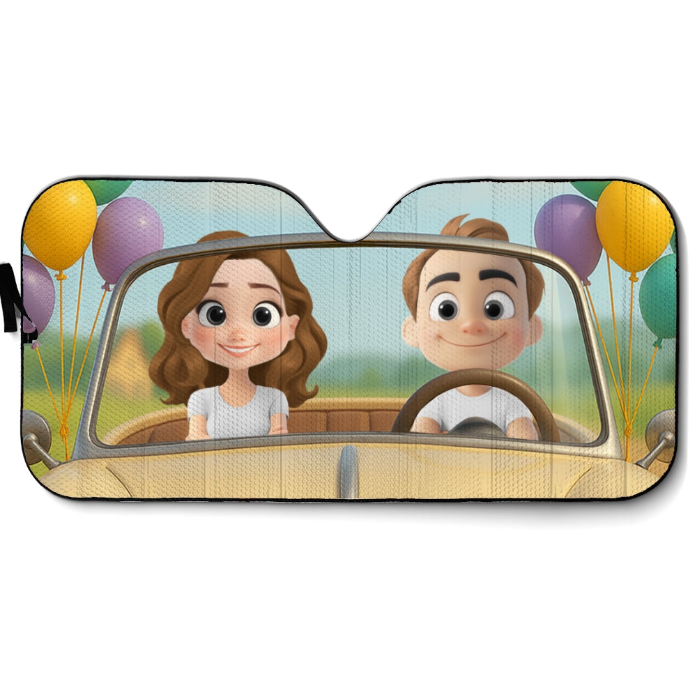 Forever Ride Together - Personalized Car Sunshade