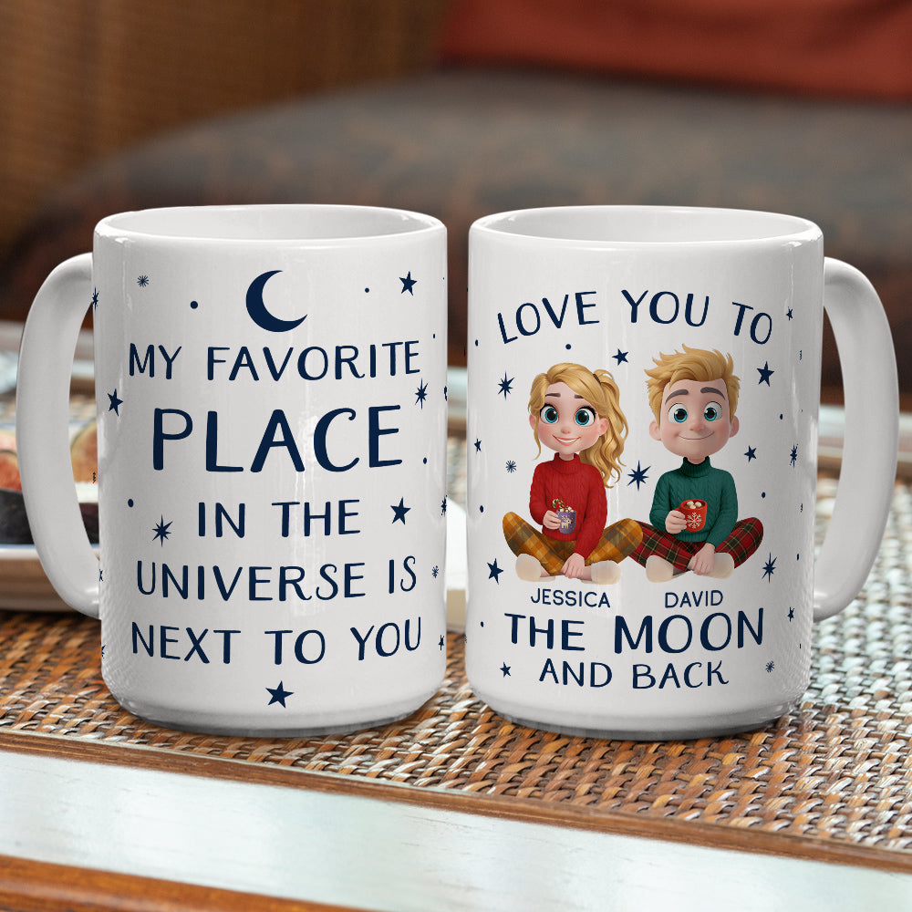 Custom Anniversary Keepsake Gifts For Couple • Happiness Starts By Your Side - Personalized Coffee Mug