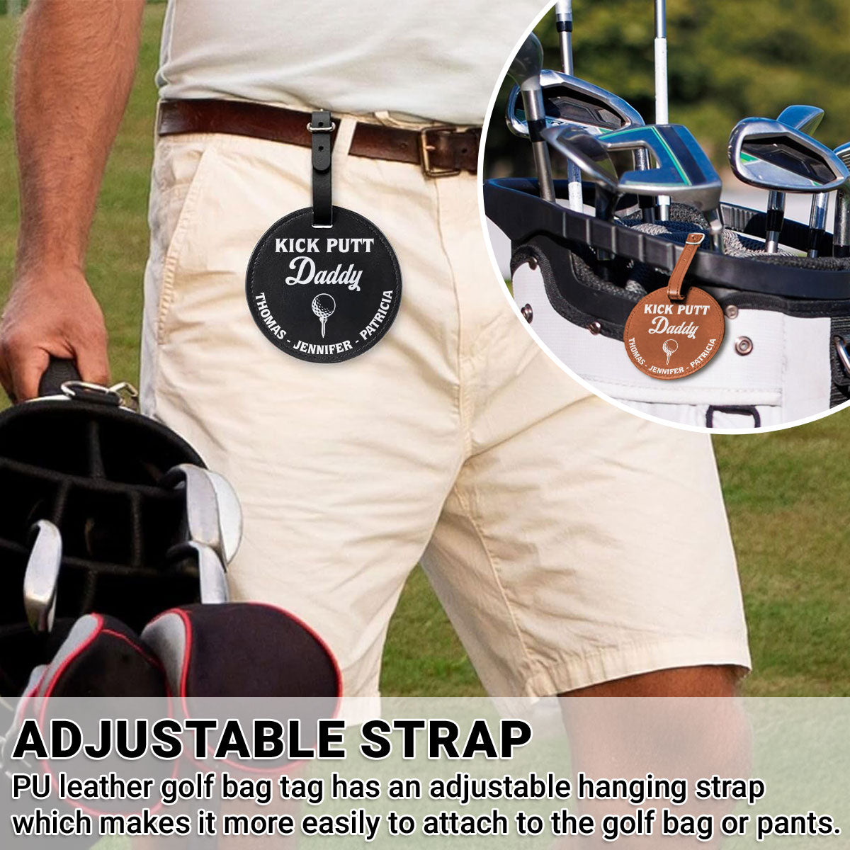 Kick Putt Daddy - Personalized Golf Tee Bag
