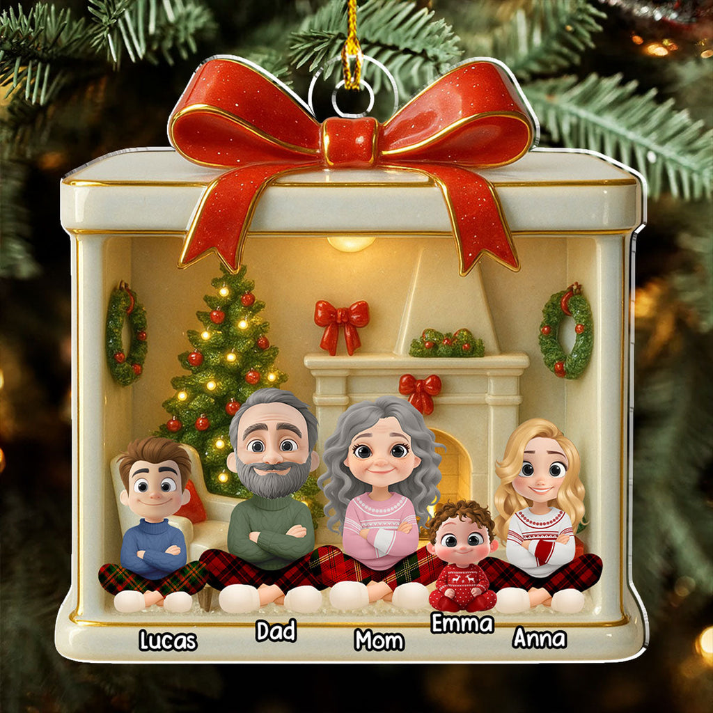 Custom Family Ornament, Christmas Gift for Family Members •  Our Story 2025 - Personalized Acrylic Ornament