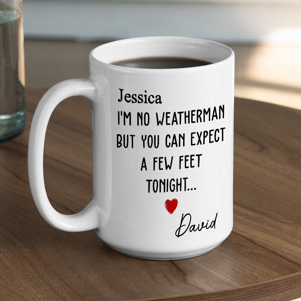 Custom Anniversary Keepsake Gifts For Couple • The Forecast Predicts A Surprise - Personalized Coffee Mug