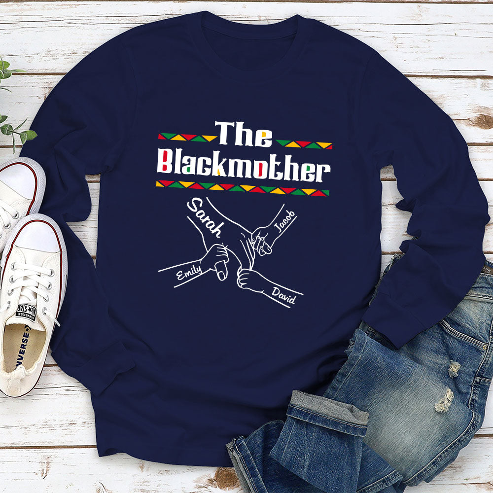 Custom Mother's Day Gift for Mom & Grandma • The Blackmother - Personalized Shirt - Long Sleeve