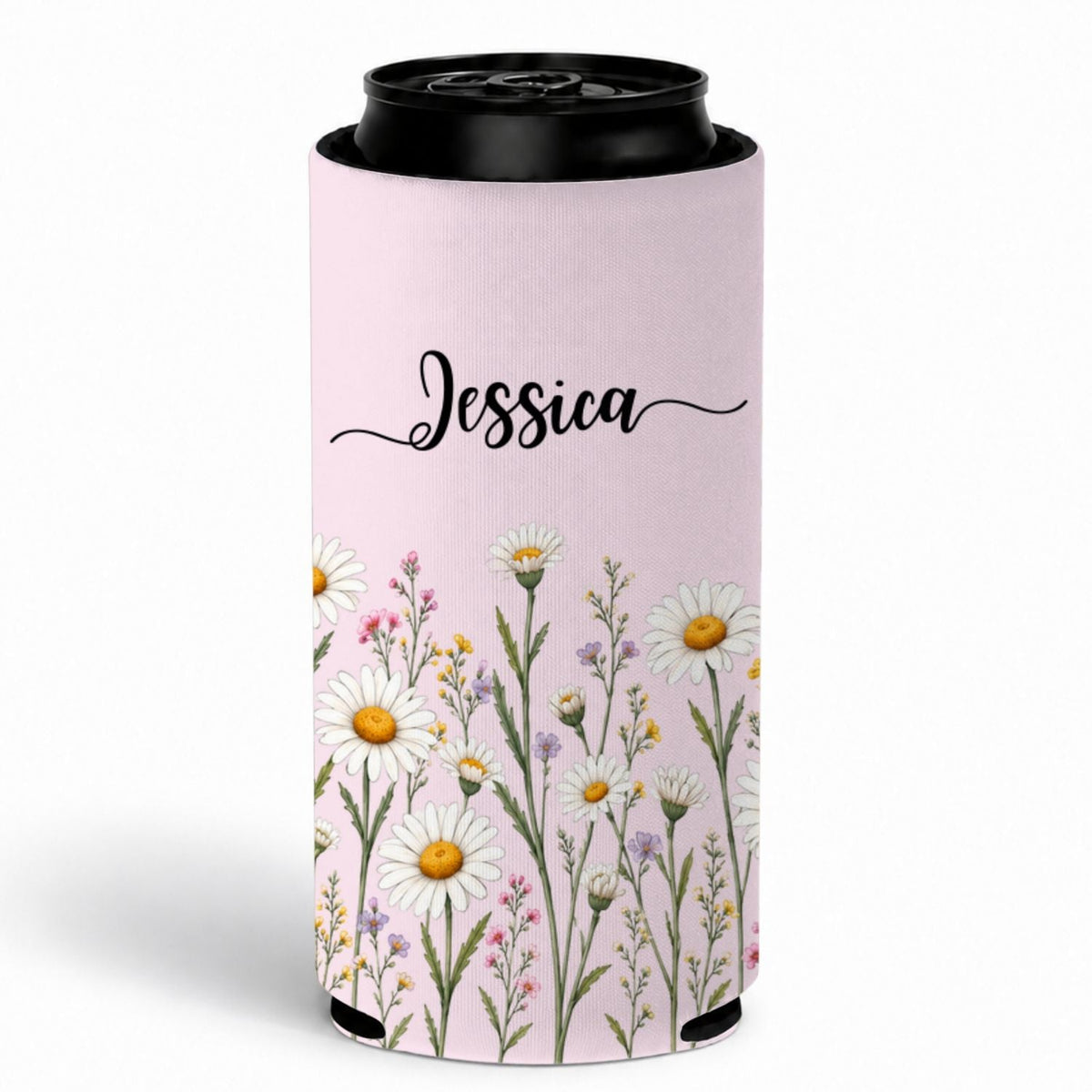 Birth Month Flowers - Personalized Skinny Can Cooler
