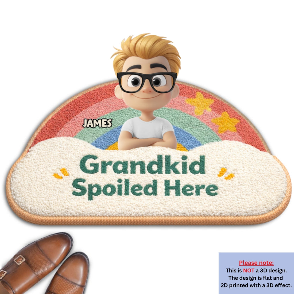Rainbow Grandkids - Personalized Doormat